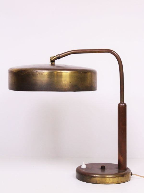 Vintage Bureaulamp Koper